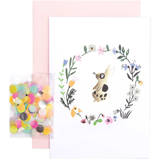 Paper Poetry DIY-Kartenset Bunny Hop, Blumenkranz