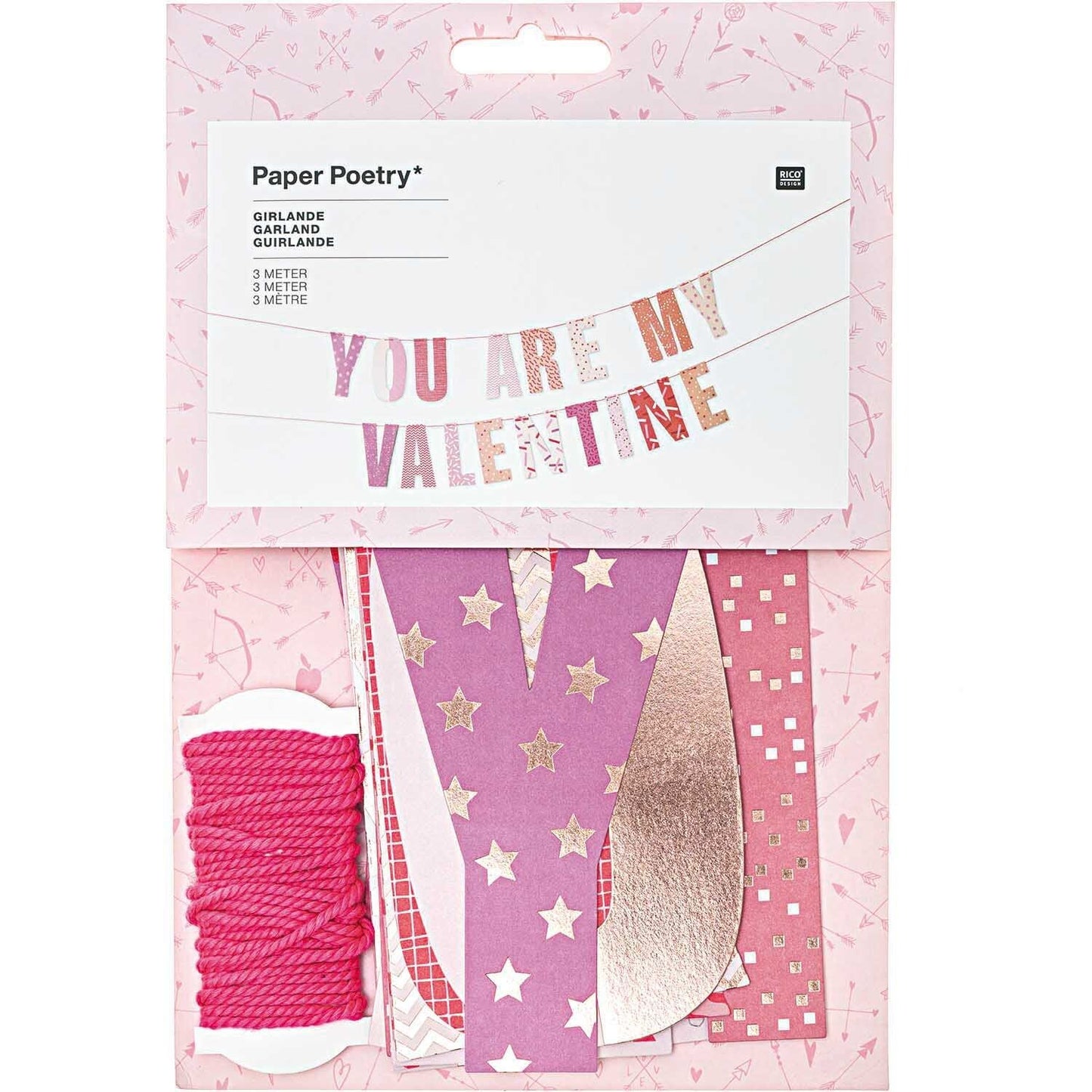 Paper Poetry Girlande, You are my valentine