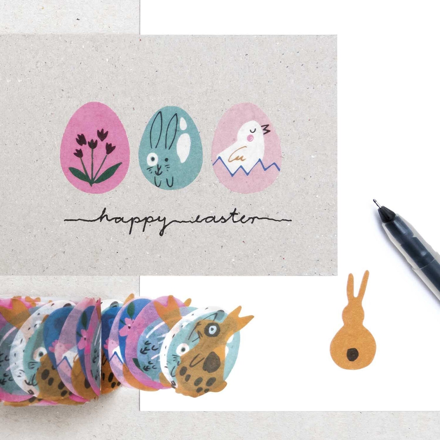 Paper Poetry Washi Sticker, Hase